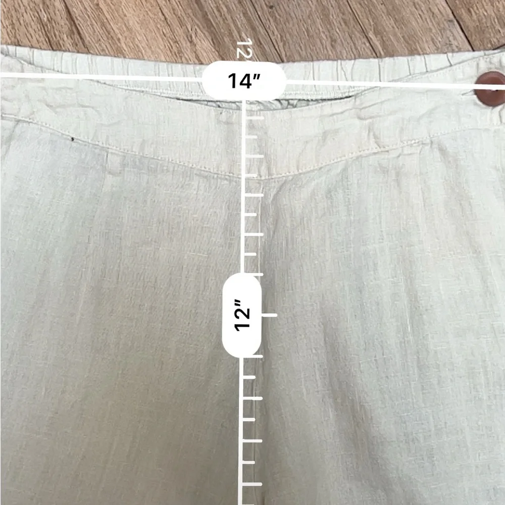 Flax Linen Trousers Pants Size P - Picture 13 of 15